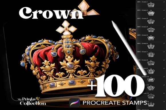 100 Procreate Crown Stamps: A Guide to Regal Digital Design