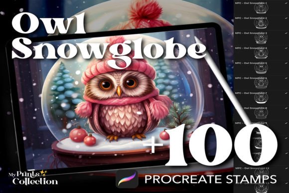 100 Procreate Owl Snowglobe Stamps: A Strategic Asset for Digital Creators