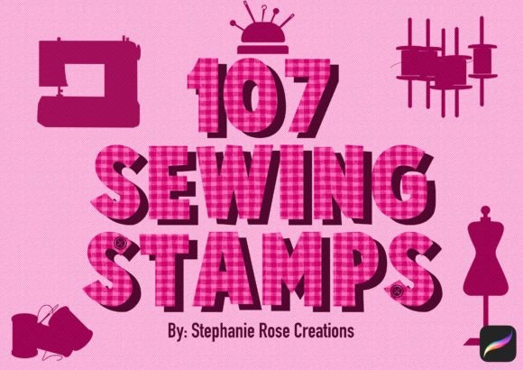 107 Sewing Stamps for Procreate
