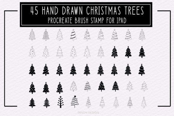 45 Hand Drawn Christmas Tree PROCREATE: A Practical Evaluation for Digital Artists