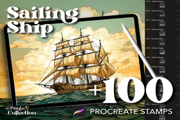 Set Sail with 100 Sailing Ship Stamps Procreate: A Digital Artist's Guide