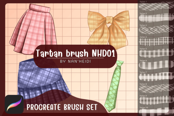 Tartan Brush NHD 01: A Procreate Essential for Digital Artists