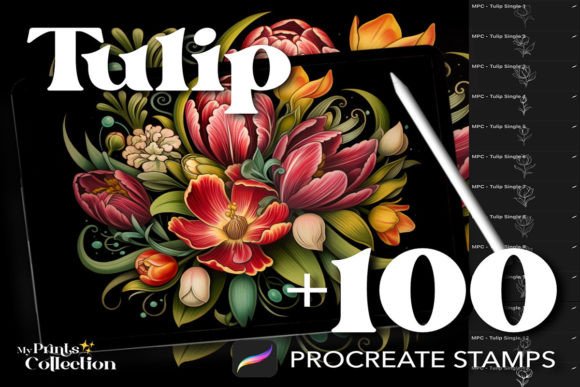 Unlocking Floral Creativity with 100 Procreate Tulip Stamps