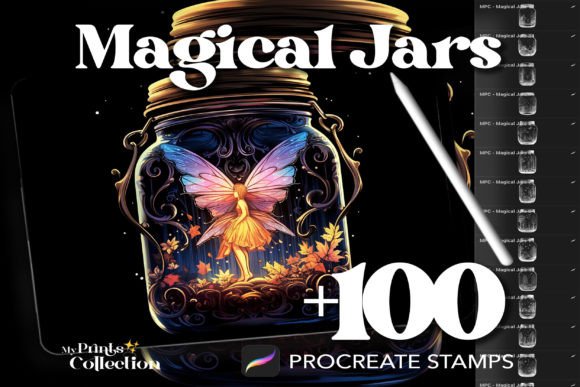 Unlocking Whimsy: A Deep Dive into the 100 Procreate Magical Jars Stamps
