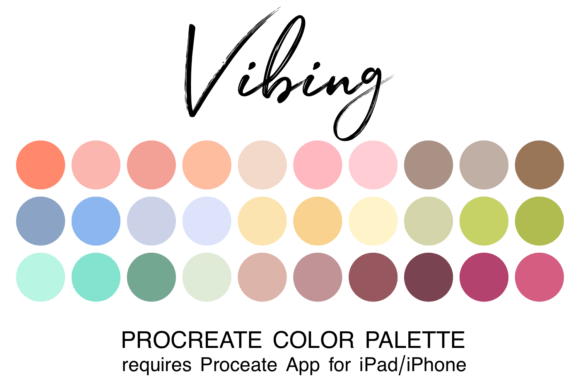 Vibing Procreate Color Palette Guide